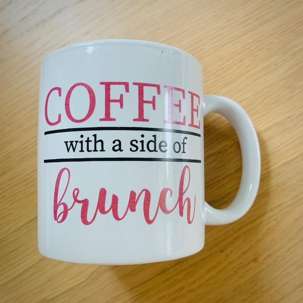 NWT “Coffee with a Side of Brunch” Ceramic Mug